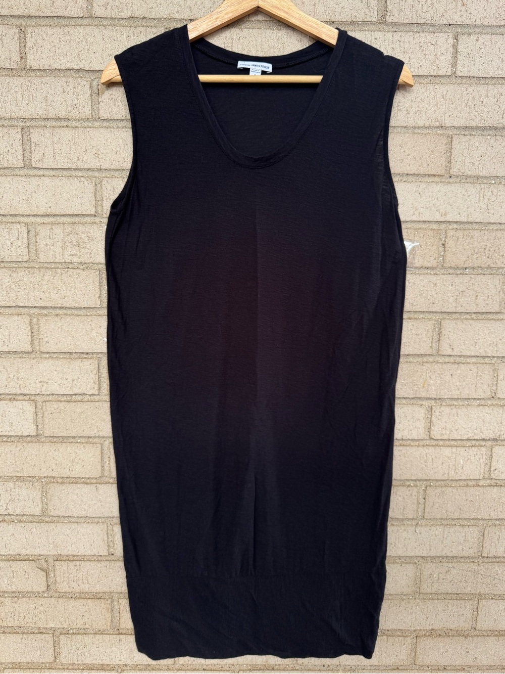 James Perse Black Sleeveless Cotton Dress Sz 0 (XS)
